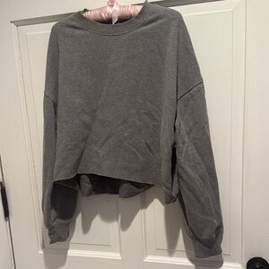 Wild Fable Charcoal Cropped Hoodie